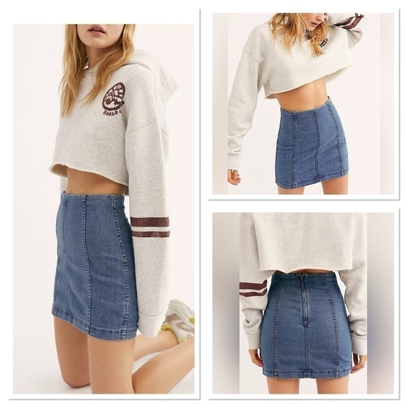 Free People Femme Denim Skirt - Picture 1 of 4